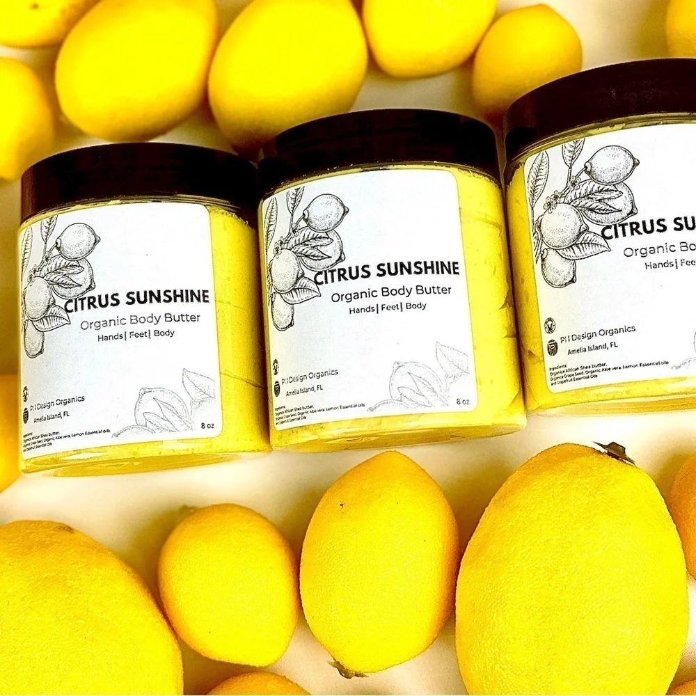 Citrus Sunshine 8oz-Body‎ Butter W/Aloe and essential oils-Grapefruit